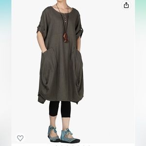 Scofeel Women's Cotton Linen Dress